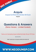 Updated Acquia Acquia-Certified-Site-Builder-D8 PDF Dumps - New Acquia-Certified-Site-Builder-D8 Questions