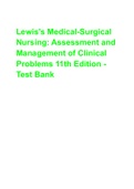 Lewis's Medical-Surgical Nursing: Assessment and Management of Clinical Problems 11th Edition Test Bank