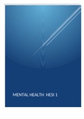 MENTAL HEALTH  HESI 1