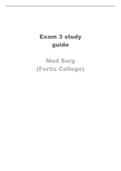 Exam (elaborations) Med Surg (NUR201) (Med Surg (NUR201)) Exam 3 study guide latest 2021/2022