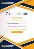 C++ Institute CPP Dumps - You Can Pass The CPP Exam On The First Try