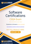 Software Certifications CSQA Dumps - You Can Pass The CSQA Exam On The First Try