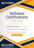 Software Certifications CSTE Dumps - You Can Pass The CSTE Exam On The First Try