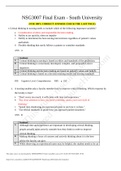 NSG 3007 Final Exam &sol; NSG3007 Final Exam &lpar;Latest-2020&rpar;&colon; Foundations of Professional Nursing&colon; South University &vert;100&percnt; Correct Answers&comma; Download to Score A&vert;