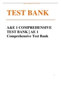 A & E 1 COMPREHENSIVE TEST BANK | AE 1 Comprehensive Test Bank Newly Updated Complete Solutions 