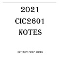 CIC2601 2021 Oct/Nov EXAM NOTES