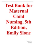 Test Bank for Maternal Child Nursing, 5th Edition, Emily Slone McKinney, Susan R. James, Sharon Smith Murray, Kristine Nelson, Jean Ashwill