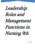 Leadership Roles and Management Functions in Nursing 9th Edition TBW