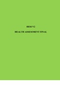 HESI RN V2 FUND HEALTH ASSESSMENT NURSING