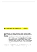 NURS 6050N Pharm Week 3 Quiz 2