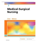 Aspects of Medical-Surgical Nursing Linton: Medical-Surgical Nursing, 7th Edition 2021 COMPLETE EXAM SOLUTION TEST BANK 