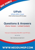Updated UiPath UiPath-ARDv1 PDF Dumps - New UiPath-ARDv1 Questions