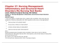 NURSING 210-Chapter 37: Nursing Management: Inflammatory and Structural Heart Disorders My Nursing Test Banks
