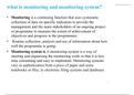Summary notes on monitoring and eveluation