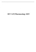 RN VATI Pharmacology 2019 Questions ans Answers Complete solutions