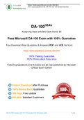 Microsoft DA-100 Practice Test, DA-100 Exam Dumps 2021 Update