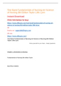 Test Bank Fundamentals of Nursing Art Science of Nursing 8th Edition Taylor Lillis Lynn