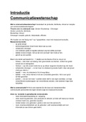 Samenvatting alle hoorcolleges Introductie Communicatiewetenschap &plus; bijbehorende literatuur &lpar;Radboud Universiteit&rpar;
