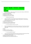 Mental Health NCLEX Questions with Answers 2021.