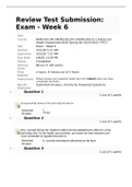 Review Test Submission: Exam - Week 6 (NURS-6512N-1/NURS-6512D-1/NURS-6512C-1-Advanced Health Assessment2020 Spring Qtr 02/24-05/17-PT27)