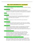 NSG 3039 INFORMATICS GLOSSARY&colon;LATEST 2021 &vert; SOUTH UNIVERSITY
