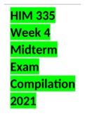 HIM 335 Week 4 Midterm Exam Compilation 2021