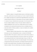 Week  3  assignment  edited&period;docx    HCAD300  Unit 3 Assignment  American Military University  HCAD300  Healthcare compliance is ensuring that healthcare practices are following the regulations&comma; rules&comma; policies&comma; and laws placed to provide safe patient care