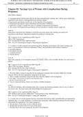 Chapter 05&colon; Nursing Care of Women with Complications During Pregnancy