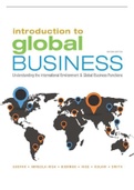 Test Bank for Introduction to Global Business Introduction to Global Business: Understanding the International Environment and Global Business Functions 1st Edition, Gaspar. Chapter 1-15. MCQ, With Referencing, Completion and Essay Questions and Answers. 