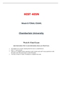 HIST 405N Week 8 Final Exam