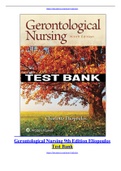 Gerontological Nursing 9th Edition Eliopoulos Test Bank(Grade A +)