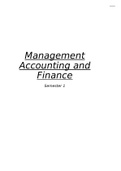 Lecture notes on Introduction to Management and Accounting (ACC1011) 