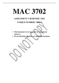 MAC3702 ASSIGNMENT 2 SEMESTER 1 2021- ANSWERS