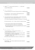 Pearson Edexcel AS and A Level Mathematics, New Spec 2015, Pure Mathematics Year 1(AS) Unit Test 1:  Algebra and Functions QUESTIONS AND MARKSCHEME