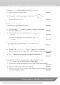 Pearson Edexcel AS and A Level Mathematics, New Spec 2015, Pure Mathematics Year 1 (AS) Unit Test 8: Exponentials and logarithms QUESTION PAPER