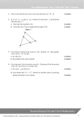 Pearson Edexcel AS and A Level Mathematics, New Spec 2015, Pure Mathematics Year 1 (AS) Unit Test 5: Vectors  QUESTION PAPER