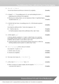 Pearson Edexcel AS and A Level Mathematics, New Spec 2015, Pure Mathematics Year 1 (AS) Unit Test 3: Further Algebra  QUESTION PAPER