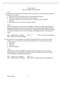 NSG 420 - COMMUNITY NURSING FINAL REVIEW&period;