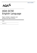 AQA GCSE English Language Paper 2 Writers’ viewpoints and perspectives Mark Scheme