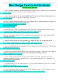 Med Surge Exams and Quizzes&period;