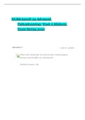 NURS-6501N-32 Advanced Pathophysiology Week 6 Midterm Exam Spring 2020