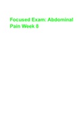 Focused Exam: Abdominal Pain Week 8
