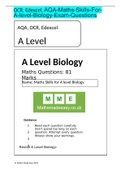 OCR, Edexcel, AQA-Maths-Skills-For-A-level-Biology-Exam-Questions