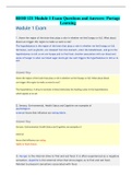 BIOD 121 Module 1 Exam Questions and Answers- Portage Learning