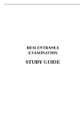 HESI ENTRANCE EXAMINATION STUDY GUIDE / HESI ENTRANCE EXAMINATION STUDY GUIDE :LATEST