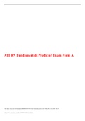 ATI RN Fundamentals Predictor Exam Form A Questions and Answers Latest 2021