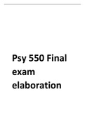 Psy 550 Final exam elaboration