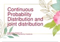 Continuous Probability distributions
