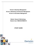 Summary Business Research Methods, ISBN: 9781439080672  Bcom - Business Management & Marketing (RMED220/RMED310 ; PRJ120 / PRJ320)