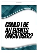 BTEC Business Unit 4 Assignment 1 - Could I be an Events Organiser?